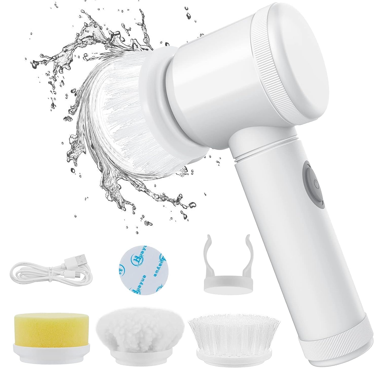 SkyShopy Electric Spin Scrubber Rechargeable Cleaning Tools,Grout Brush, Electric Cleaning Brush with 3 Brush Heads,Electric Scrubber Suitable for Bathroom Wall Tiles Floor Bathtub Kitchen SkyShopy Electric Spin Scrubber Rechargeable Cleaning Tools,Grout Brush, Electric Cleaning Brush with 3 Brush Heads,Electric Scrubber Suitable for Bathroom Wall Tiles Floor Bathtub Kitchen